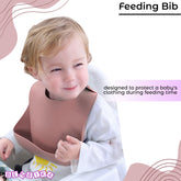 Baby Feeding Essential Baby Dinner Set Infant Training Eating Utensils-Pink